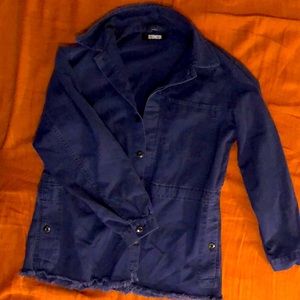 Reformation Indigo Oversized Jacket. O/S